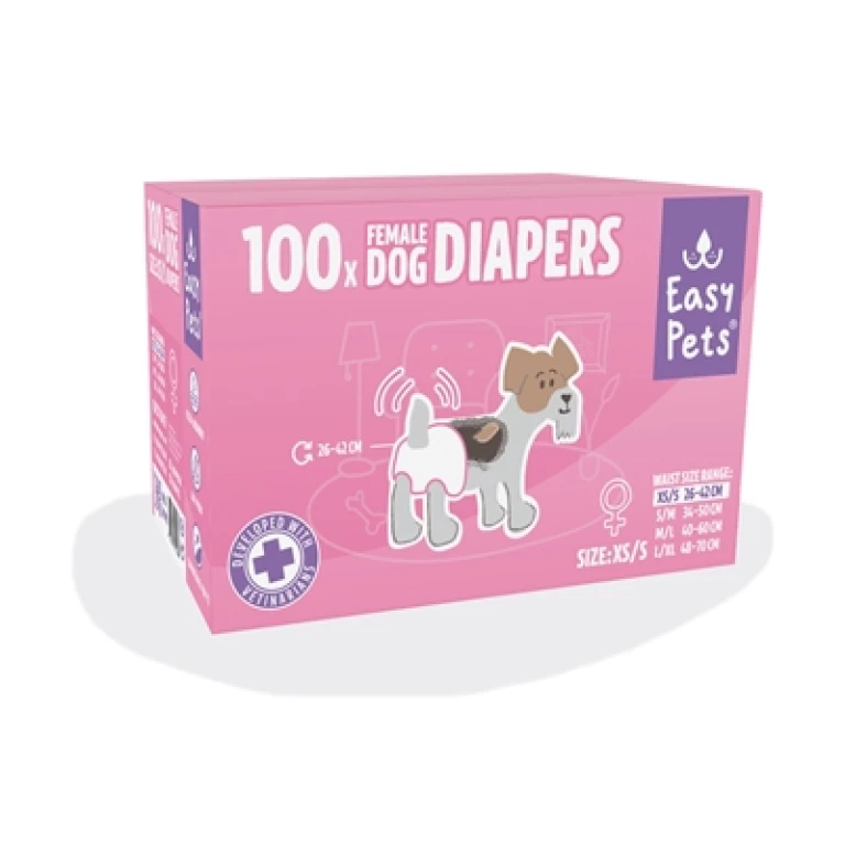 EasyPets Hondenluiers voor Teef XS/S 100 stuks