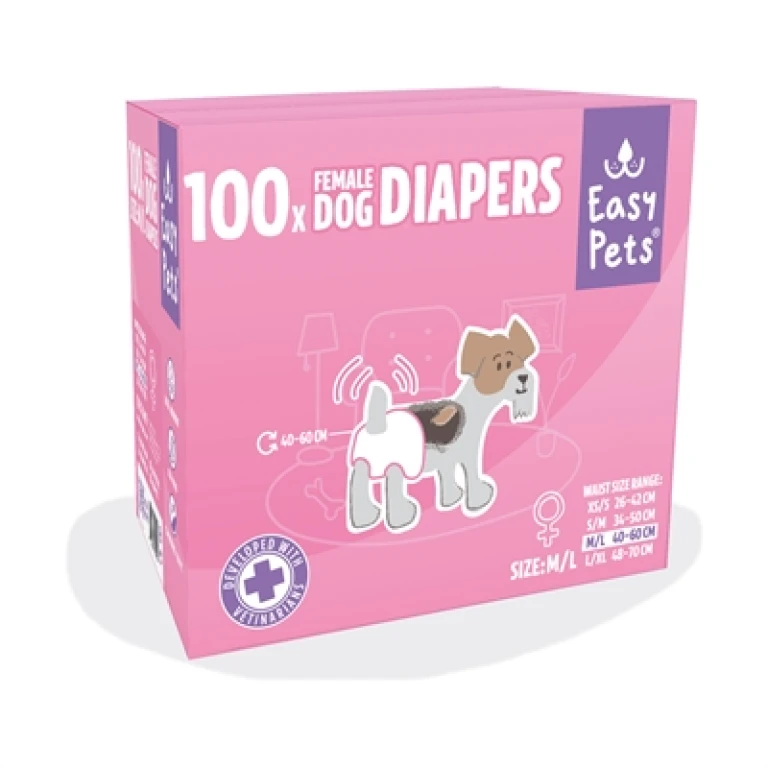 EasyPets Hondenluiers Teef M/L 100 stuks