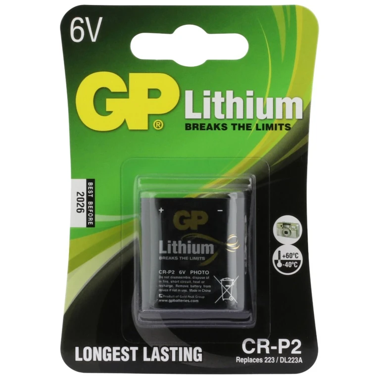 GP Lithium Fotobatterij CR-P2 DL223A - 1 stuk