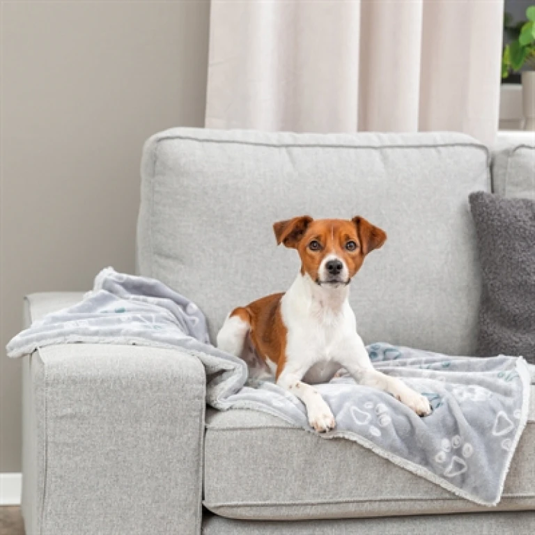Trixie Hondendeken Jimmy Soft Lichtgrijs 150x100 cm - 1 stuk