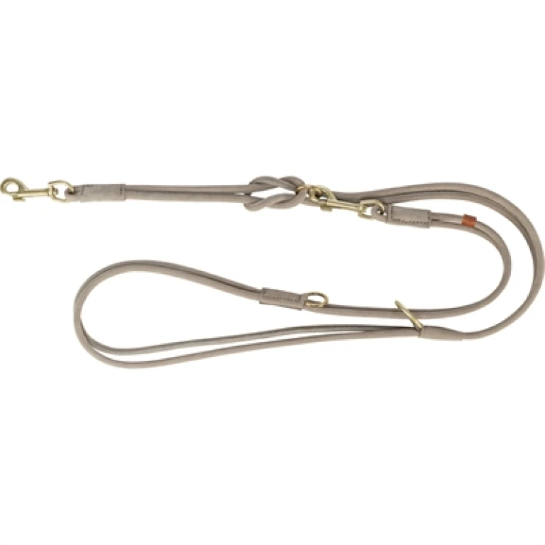 TRIXIE Hondenriem Pure Verstelbaar Leer Lichtgrijs - 200 x 1 cm