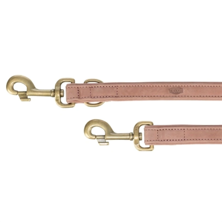 TRIXIE Hondenriem Pure Verstelbaar Leer Roze S-M - 1 stuk
