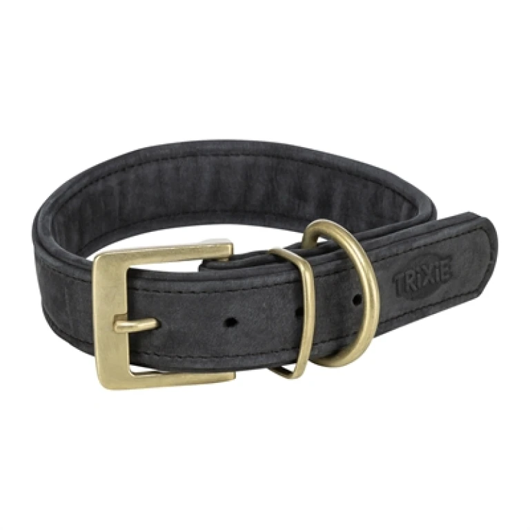 TRIXIE Hondenhalsband Pure Leer Zwart - Maat XS (1 stuk)