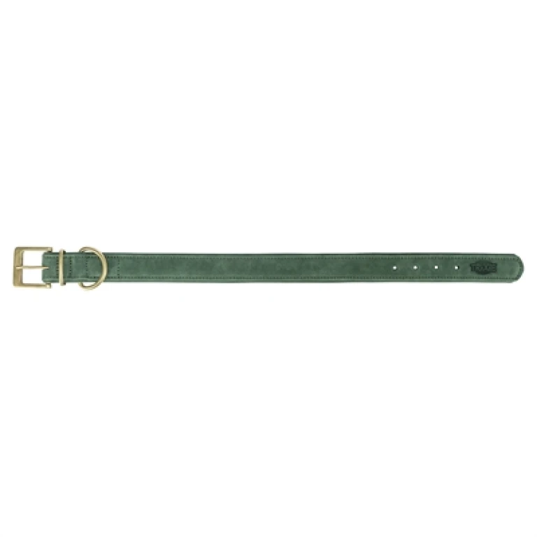 TRIXIE Hondenhalsband Pure Leer Saliegroen S-M (31-37 x 3 cm)
