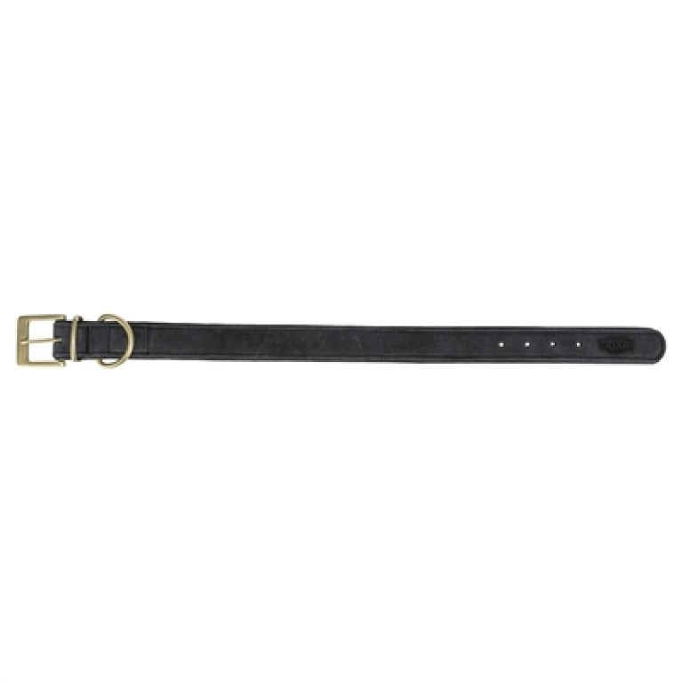 Trixie hondenhalsband Pure Leer - Zwart - Maat M-L - 1 stuk