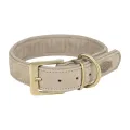 TRIXIE HALSBAND HOND PURE LEER LICHTGRIJS