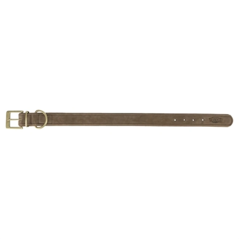 TRIXIE Hondenhalsband Pure Leer Bruin L-XL (52-63 cm)