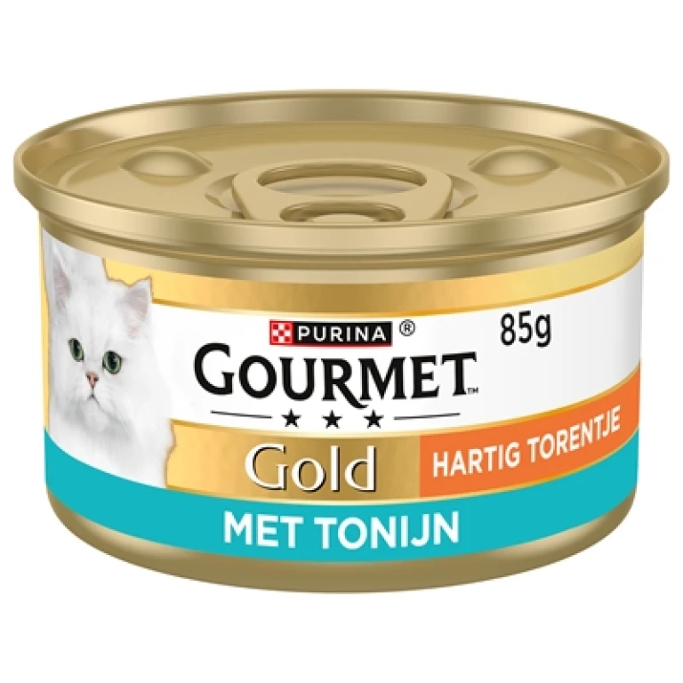Gourmet Gold Kat Natvoer Hartig Torentje met Tonijn, set van 24