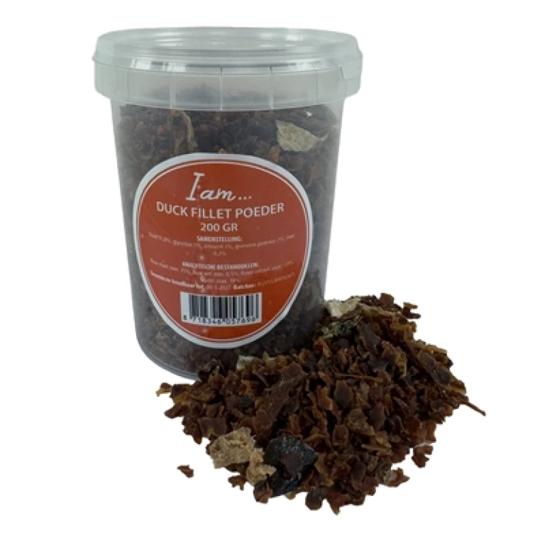 Hondensnack Eendenfilet Poeder 200 gr