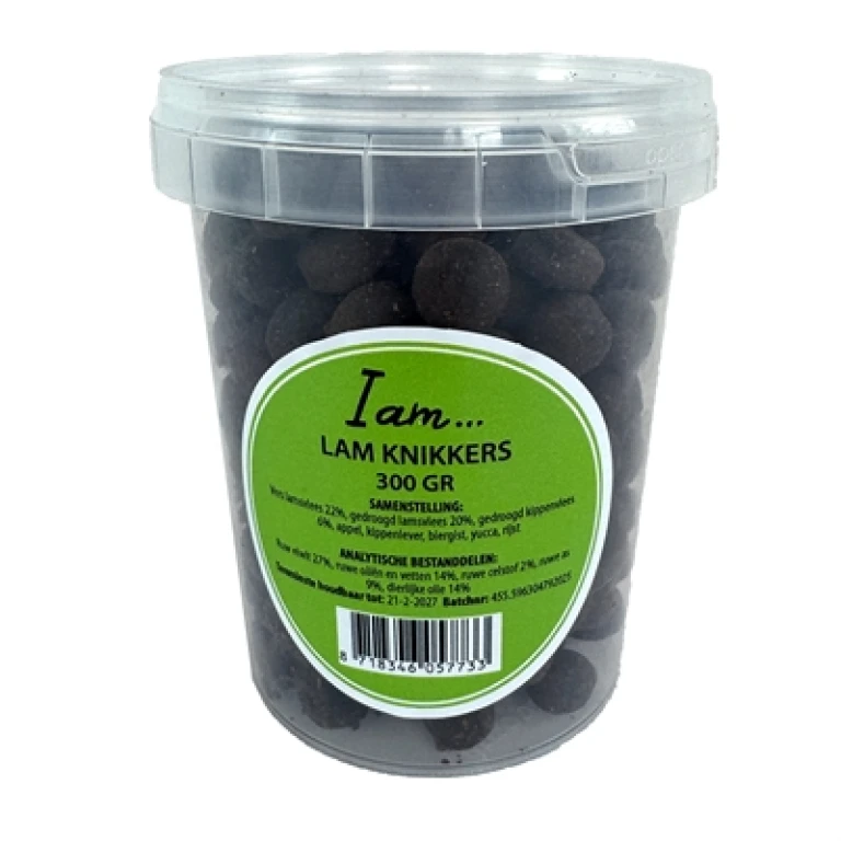 I AM Lam Knikkers hondensnacks - 1 stuk (300 gr)