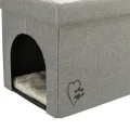 TRIXIE KATTENMAND / KATTENHUIS KIMY SOFT 2 VERDIEPINGEN LICHTGRIJS