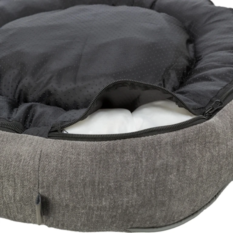 TRIXIE Vital Lennox Orthopedische Hondenmand - Rond Grijs - 60x60 cm