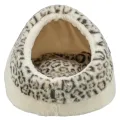 TRIXIE KATTENMAND IGLO LEO  SOFT PLUCHE CREME / PANTERPRINT