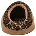 TRIXIE KATTENMAND IGLO LEO  SOFT PLUCHE BRUIN / PANTERPRINT