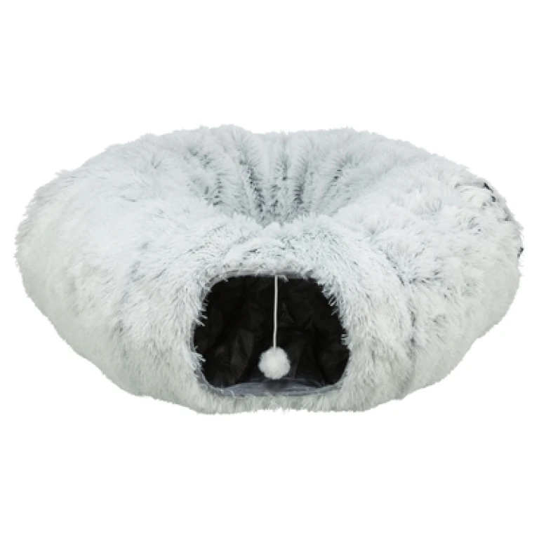 TRIXIE Harvey Pluche Speeltunnel Wit/Grijs - 1 stuk