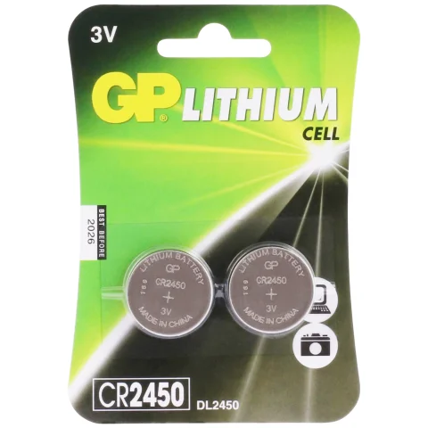 GP knoopcel lithium 2 stuks CR2450 - 0602450C2