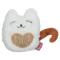 Knuffel Kat Wit/Beige 8 cm