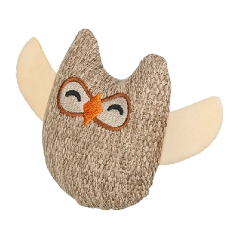 Knuffel Uil Beige 8 cm