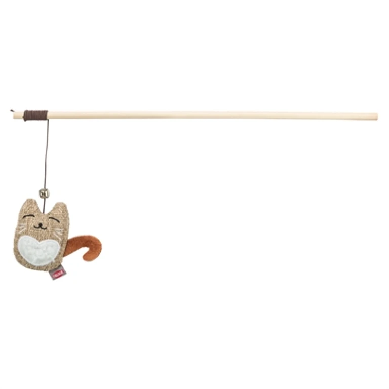 TRIXIE Kattenhengel met Pluche Kat en Catnip - Wit - 1 stuk