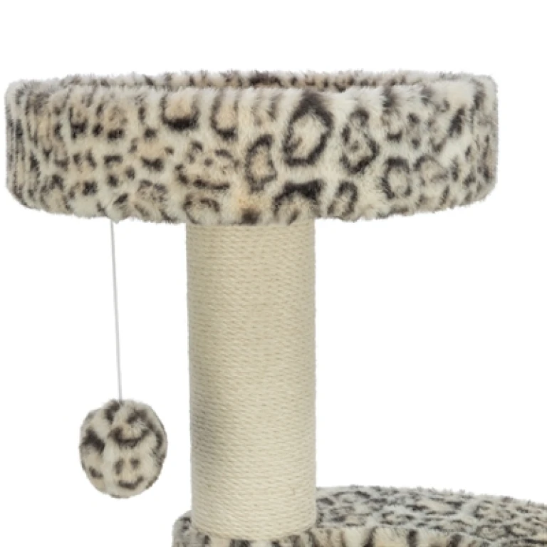 TRIXIE Kat Krabpaal Leo Panterprint Rond Crème - 1 stuk