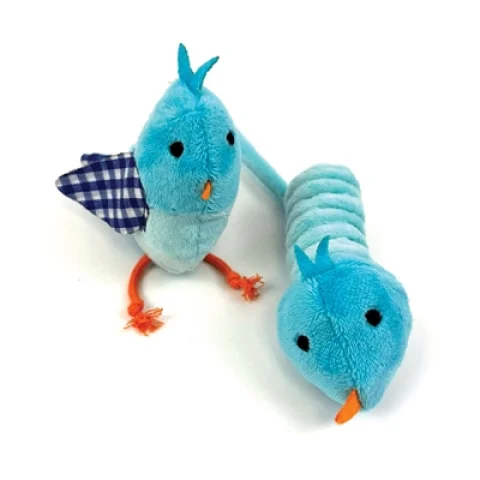 HAPPY PET TABBY PATCH VOGEL BLAUW