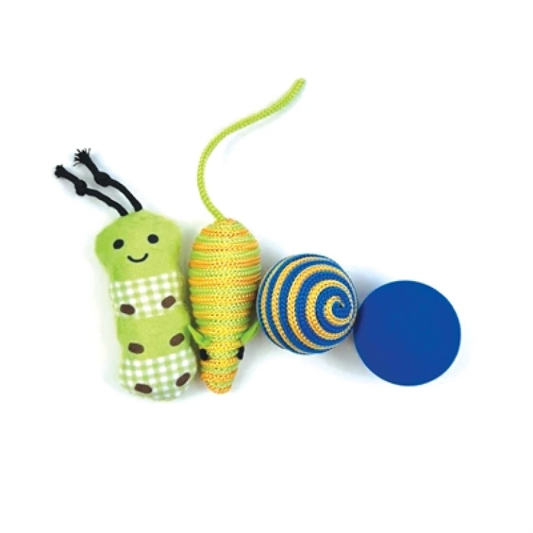 Happy Pet Tabby Patch Rups Katten Speelgoed Set van 4