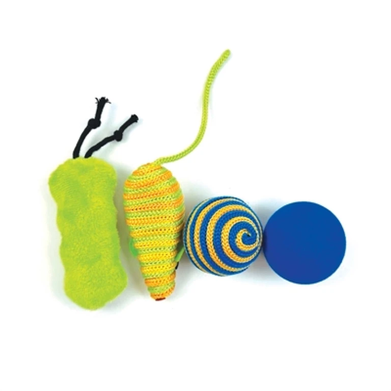 Happy Pet Tabby Patch Rups Katten Speelgoed Set van 4