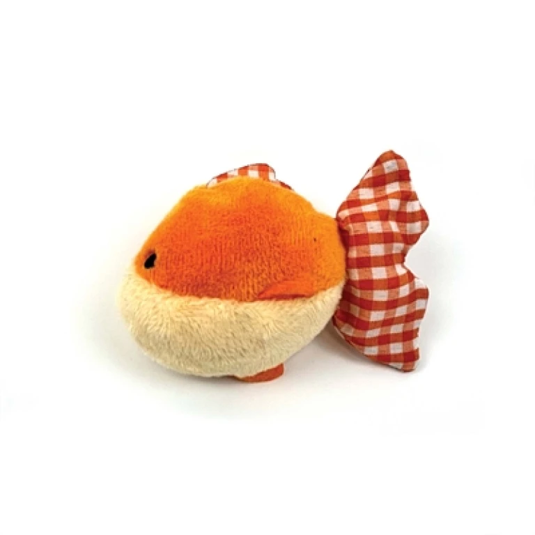 Happy Pet Tabby Patch Shaking Goudvis Kattenspeelgoed - Geel - 1 stuk