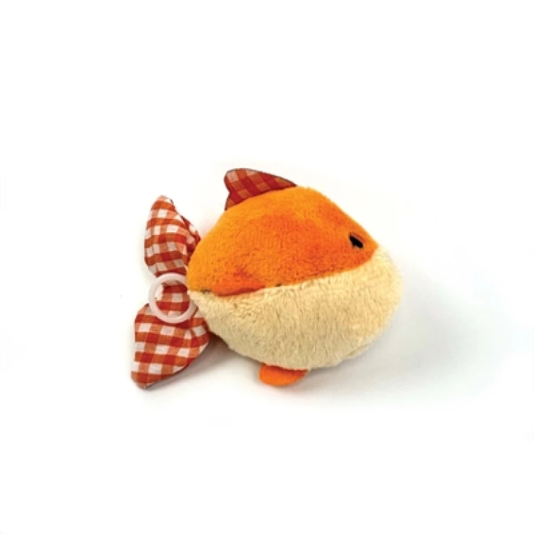 Happy Pet Tabby Patch Shaking Goudvis Kattenspeelgoed - Geel - 1 stuk