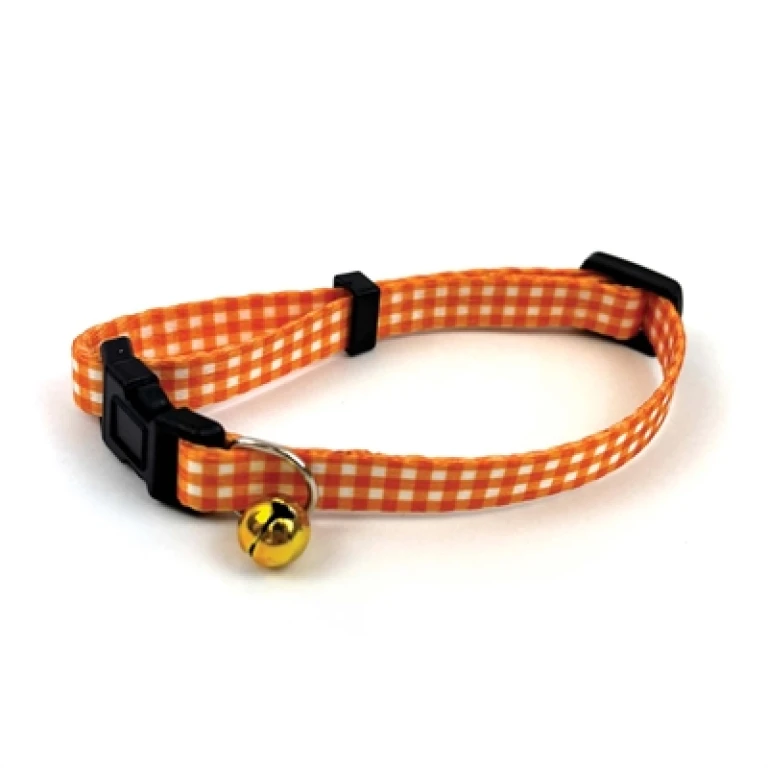 Happy Pet Tabby Patch Kattenhalsband Ruit Oranje - 1 stuk