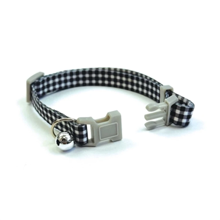 Happy Pet Tabby Patch Kattenhalsband Ruit Zwart - 1 stuk