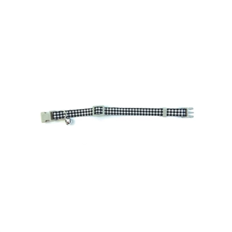 Happy Pet Tabby Patch Kattenhalsband Ruit Zwart - 1 stuk