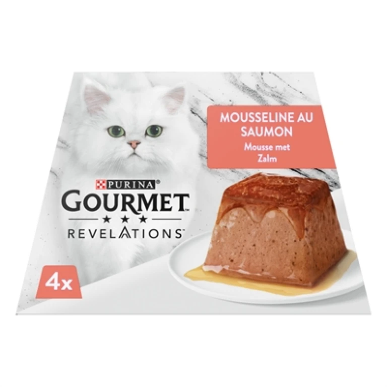 Kat Natvoer Zalm Mousse - set van 4