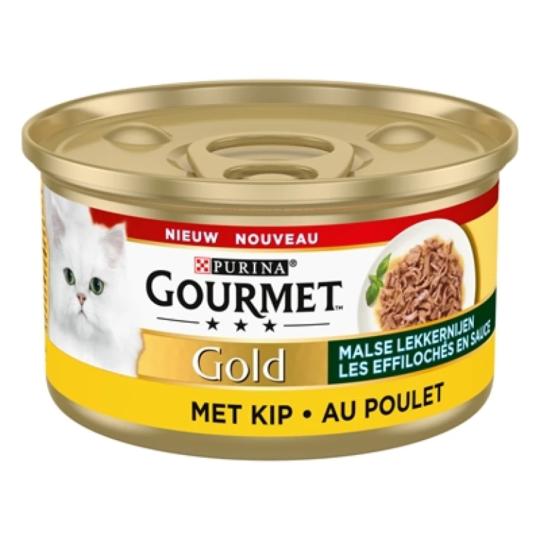 Gourmet Gold Kat Natvoer Malse Lekkernijen Kip - 24 stuks