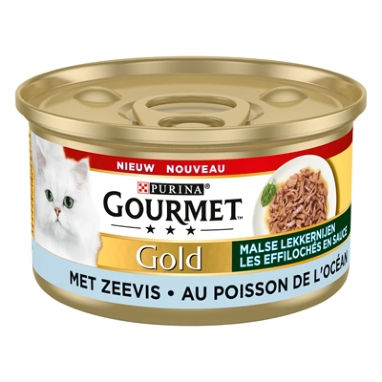 Gourmet Gold Kat Natvoer Malse Lekkernijen Zeevis - 24 stuk