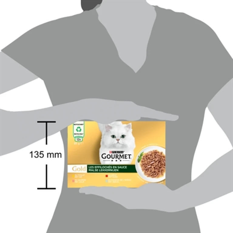 Gourmet Gold Kat Natvoer Malse Lekkernijen 12 stuk