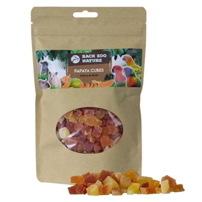 BACK ZOO NATURE Vogel Snacks Papaya Cubes 250 g
