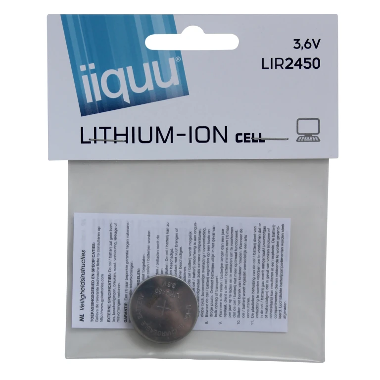 IIQUU Lithium Knoopcel CR2450 LIR2450 - 1 stuk
