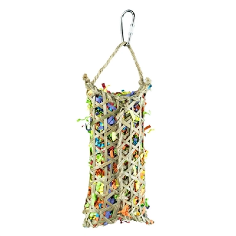 Back Zoo Nature Gevlochten Bamboe Pouch voor Parkieten - 1 stuk