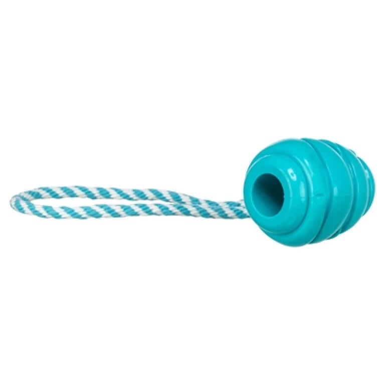 TRIXIE Jumper Kegel Hondenspeelgoed met Touw - Petrol - 1 stuk