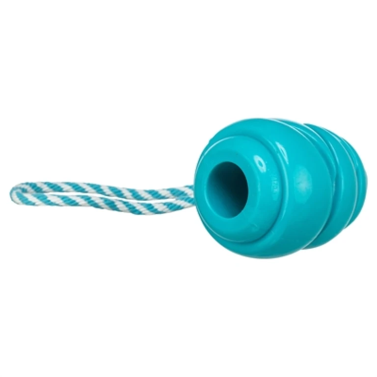TRIXIE Jumper Kegel Hondenspeelgoed met Touw - Petrol - 1 stuk