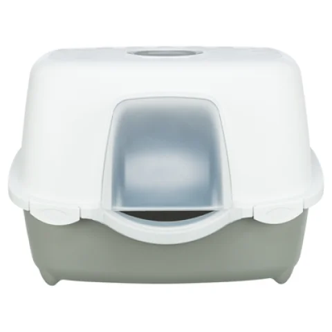TRIXIE KATTENBAK DAVIO TOP OUTDOOR MET KAP GRIJS / WIT