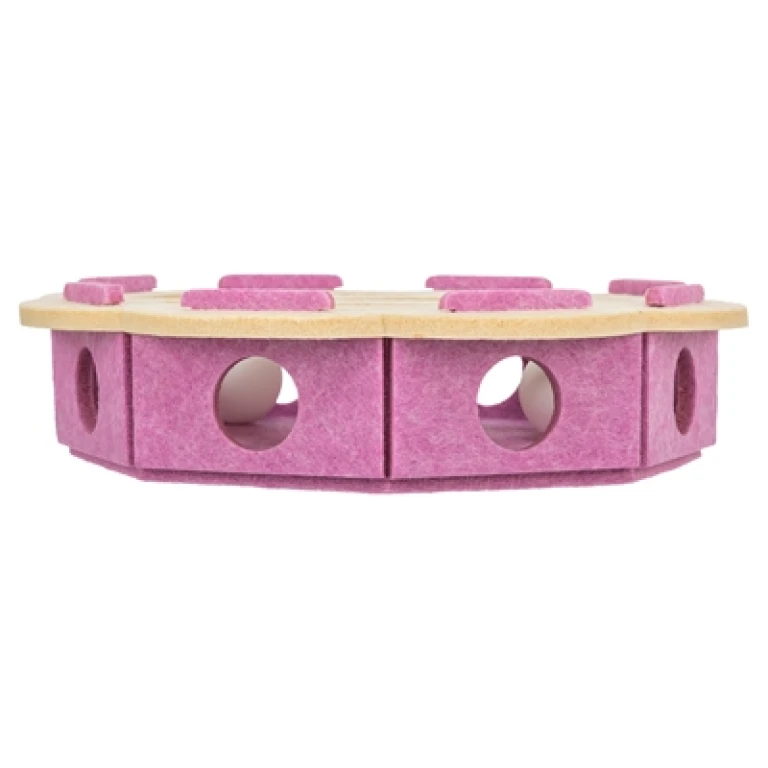 TRIXIE Hole'n'Roll Bloem Interactief Speelgoed - Roze/Beige - 1 stuk