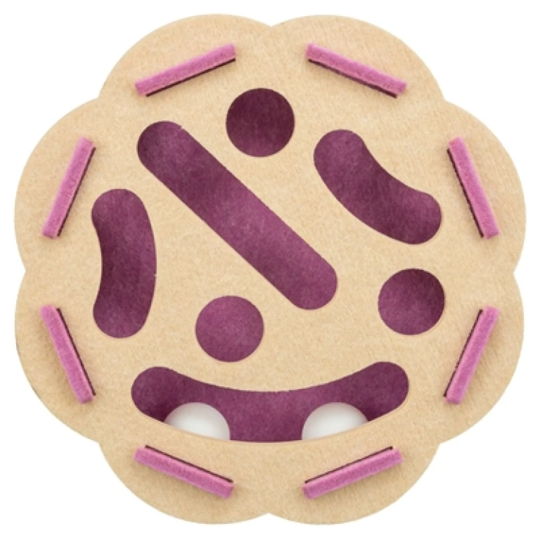 TRIXIE Hole'n'Roll Bloem Interactief Speelgoed - Roze/Beige - 1 stuk