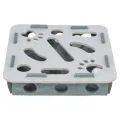 TRIXIE Hole'n'Roll Box interactief kattenspeelgoed vilt grijs - 1 stuk