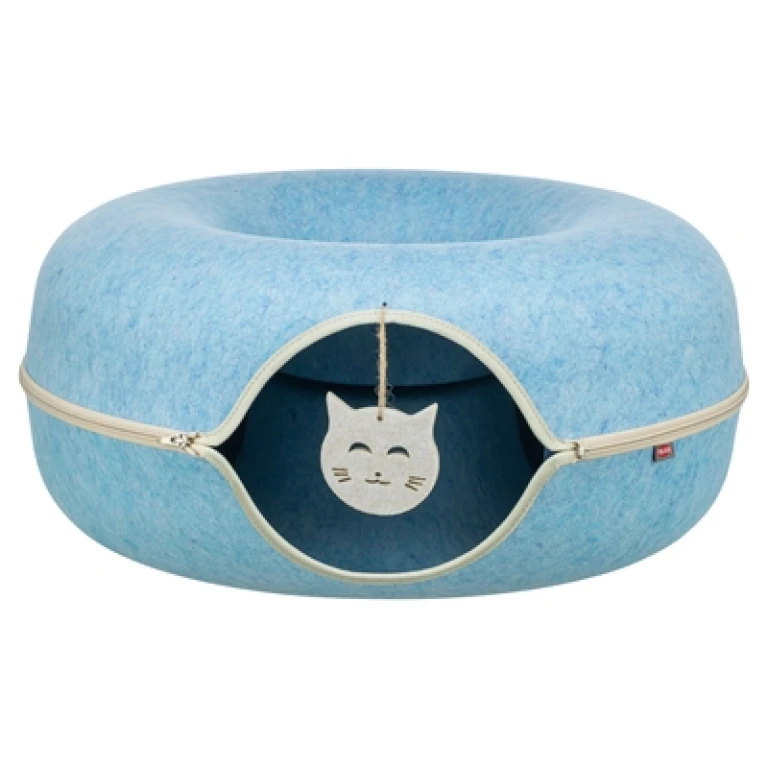 TRIXIE Speeldonut van vilt - Blauw - 1 stuk