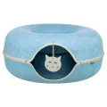 TRIXIE Speeldonut van vilt - Blauw - 1 stuk