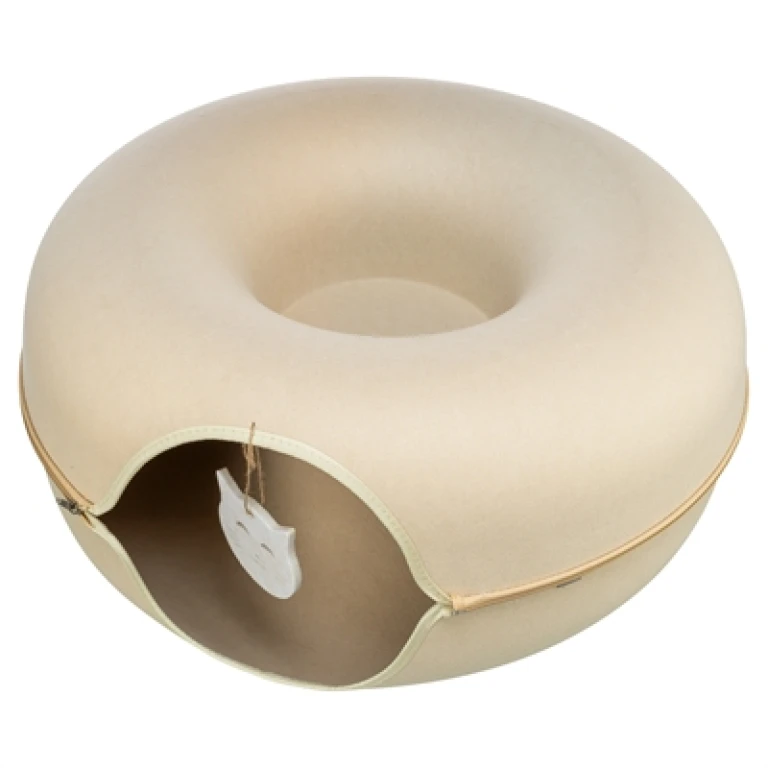 TRIXIE Speeldonut van vilt beige - 1 stuk (60x60 cm)