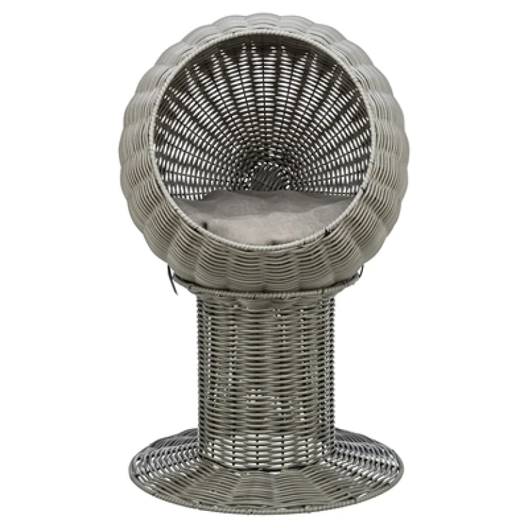 TRIXIE Kattenmand Amalia Rond Polyrattan Grijs - 1 stuk
