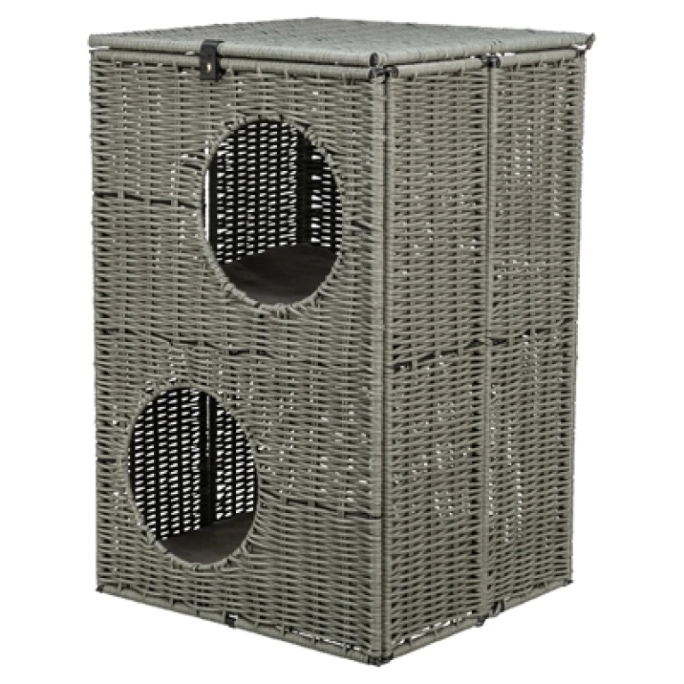 TRIXIE Kattenmand Amalia Hoekig Polyrattan Grijs - 1 stuk